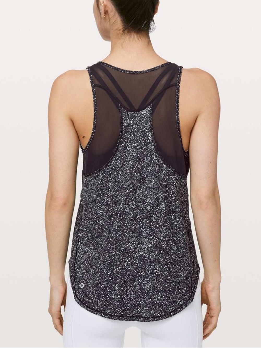 Lululemon Sculpt Tank II Black Speckled Athletic Tank Top
